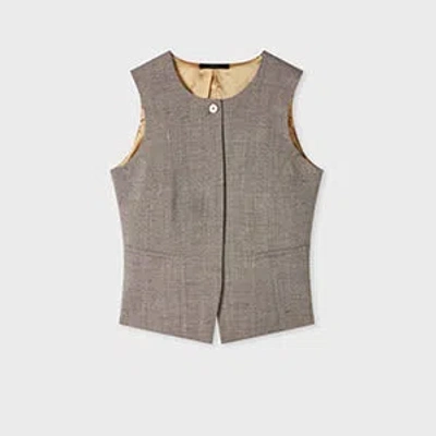 Paul Smith Women's Brown Flecked Wool-viscose Waistcoat