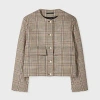 Paul Smith Check-pattern Buttoned Jacket In Neutral