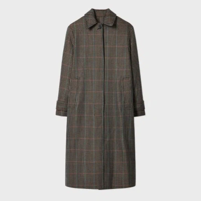 Paul Smith Women's Brown Multi-houndstooth Wool-blend Coat