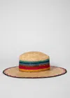 Paul Smith Women's Brown 'swirl' Crochet Straw Hat In Brown