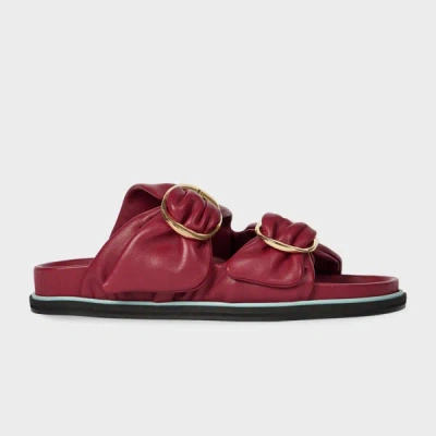 Paul Smith Women's Burgundy 'camolin' Double Strap Mule Sandals Red