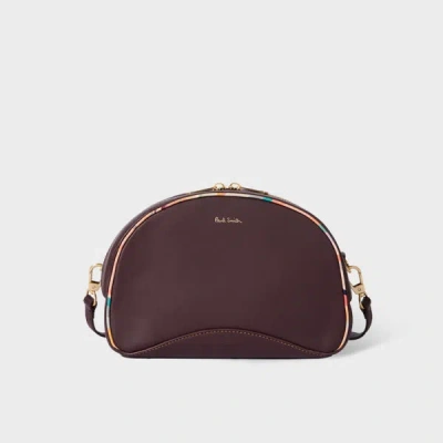 Paul Smith Women's Burgundy Inverted 'dusky Swirl' Rounded Camera Bag Red