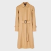 Paul Smith Women's Camel 'storm System' Wool Belted Mac Brown In Brown