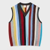Paul Smith Women's Cashmere-blend 'signature Stripe' Knitted Vest Top Multicolour In Multi