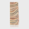 Paul Smith Swirl Check Scarf In Multicolour