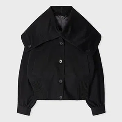 Paul Smith Women's Cashmere-blend Oversized Collar Jacket Black