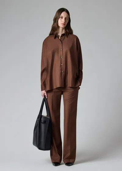 Paul Smith Women's Cashmere-blend Shirt Orange In Brown