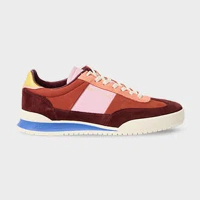 Paul Smith Women's Colour-block 'dover' Trainers Red In Brown