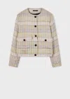 Paul Smith Women's Cotton-blend Tweed Collarless Jacket Multicolour In Multicolour