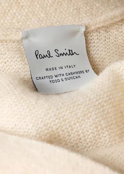 Paul Smith Women's Cream Cashmere 'signature Stripe' Cardigan White In Neutral