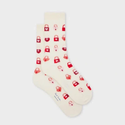 Paul Smith Women's White 'geri' Flower Socks