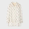 Paul Smith Women's Cream 'strawberry' Print Dropped Hem Shirt White In White