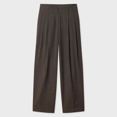 Paul Smith Women's Dark Brown Houndstooth Trousers