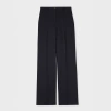 Paul Smith Women's Dark Navy Linen Wide-leg Trousers Blue In Blue