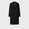 Paul Smith Women's Dark Navy 'shadow Stripe' Cashmere-blend Epsom Coat Blue In Blue