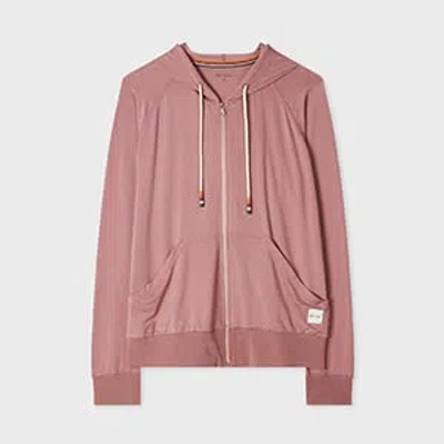 Paul Smith Women's Dusky Rose Modal-blend Zip Lounge Hoodie Pink