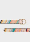 Paul Smith Women's 'dusky Swirl' Reversible Leather Belt Multicolour In Multicolour