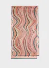 Paul Smith Swirl Print Scarf In Multicolour