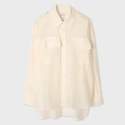 Paul Smith Women's Ecru Cotton-silk Organza Shirt White