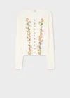 Paul Smith Women's Ecru Organic Cotton 'infloressence' Cardigan White In White