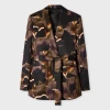 Paul Smith Women's 'field Flowers' Belted Blazer Purple In Multi
