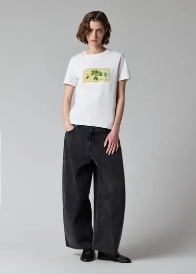 Paul Smith Women's 'flower Stem' T-shirt White
