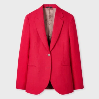 Paul Smith Women's Fuchsia Linen Blazer Pink In Red