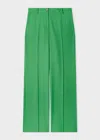 Paul Smith Women's Green Wool-blend Wide-leg Trousers