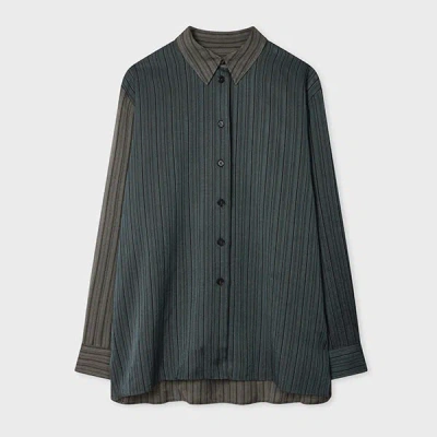 Paul Smith Women's Grey Stripe Shirt Blue