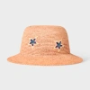 PAUL SMITH WOMEN'S PALE PINK 'SUNFLARE STARS' STRAW HAT