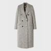 Paul Smith Women's Herringbone Double Breasted Coat Grey In Gray