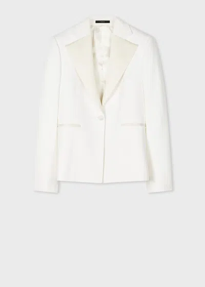 Paul Smith Women's Ivory Single-button Evening Blazer White