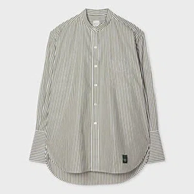 Paul Smith Women's Khaki Bengal Stripe Shirt Green