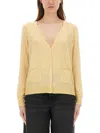 Paul Smith Women Knitted Cardigan In Yellow