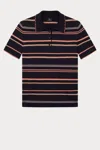 Paul Smith Women's Knitted Short Sleeve Top In Very Dark Navy In Multi