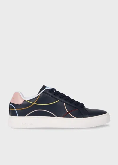 Paul Smith Women's 'lapin' Navy 'embroidery Lines' Trainers Blue