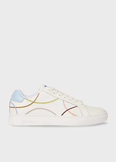 Paul Smith Women's 'lapin' White 'embroidery Lines' Trainers