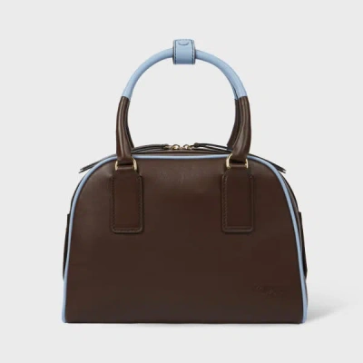 Paul Smith Women's Leather Contrasting Trim Top Handle Bag Brown
