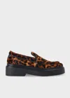 Paul Smith Women's Leather Leopard 'isona' Platform Loafers Multicolour In Animal Print