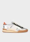 Paul Smith Women's Leather Silver 'dover' Retro Gum Trainers Red In Red