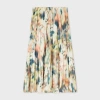 Paul Smith Women's 'lens Blur Botanical' Plissé Pleated Skirt Multicolour In Multicolour