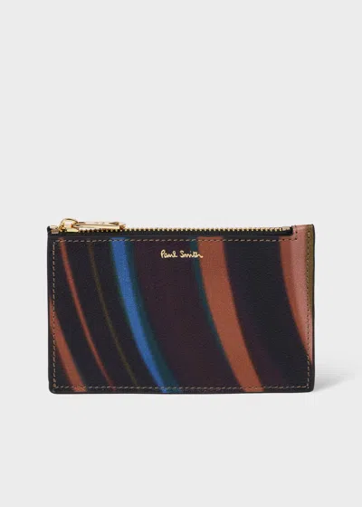Paul Smith Women's 'midnight Swirl' Leather Small Zip-fastening Purse Multicolour