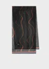 Paul Smith Women's 'midnight Swirl' Scarf Black In Black