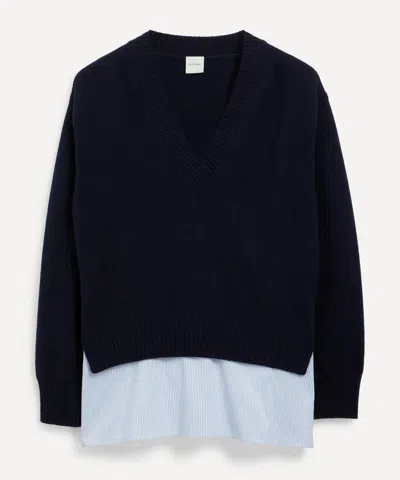 Paul Smith Women's Mock Blouse V-neck Jumper