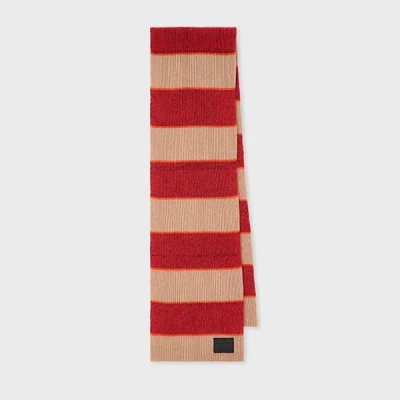 Paul Smith Women's Mohair Block Stripe Scarf Brown
