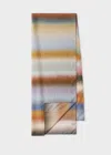 Paul Smith Women's 'smith Stripe' Crinkle Silk Scarf Multicolour In Multicolour