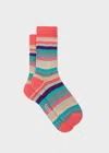 Paul Smith Women's Multicolour Glitter 'swirl Stripe' Socks In Multicolour