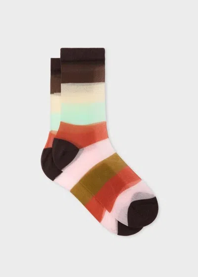 Paul Smith Women's Multicolour Sheer Swirl Socks