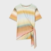 Paul Smith Knotted Waist T-shirt In Organic Cotton In Multi