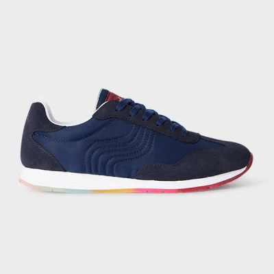 Paul Smith Domino Swirl-embroidered Sneakers In Blue